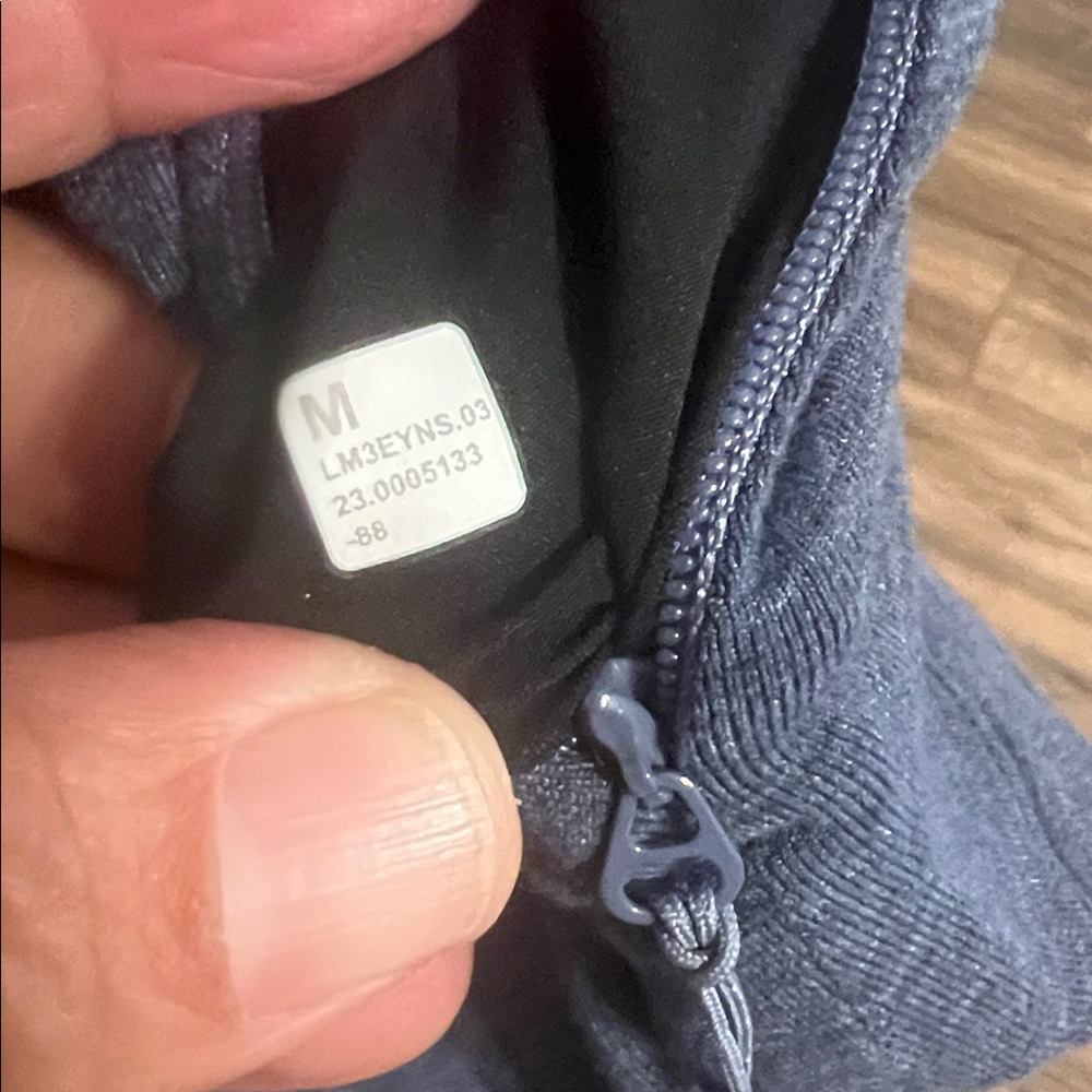 Lululemon Surge Warm Long Sleeve Shirt Moroccan Blue Black Men’s Medium M - Picture 5 of 11